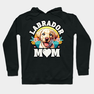 Colorful Labrador Mom Retro Sunset Dog Lover Mothers Day Hoodie